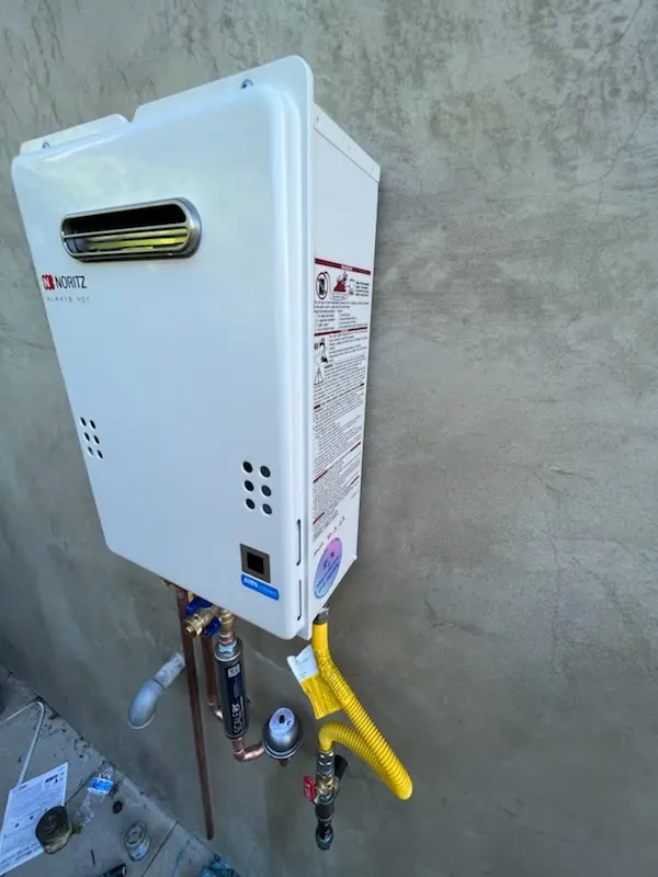 Tankless water heater installation for Willow homes